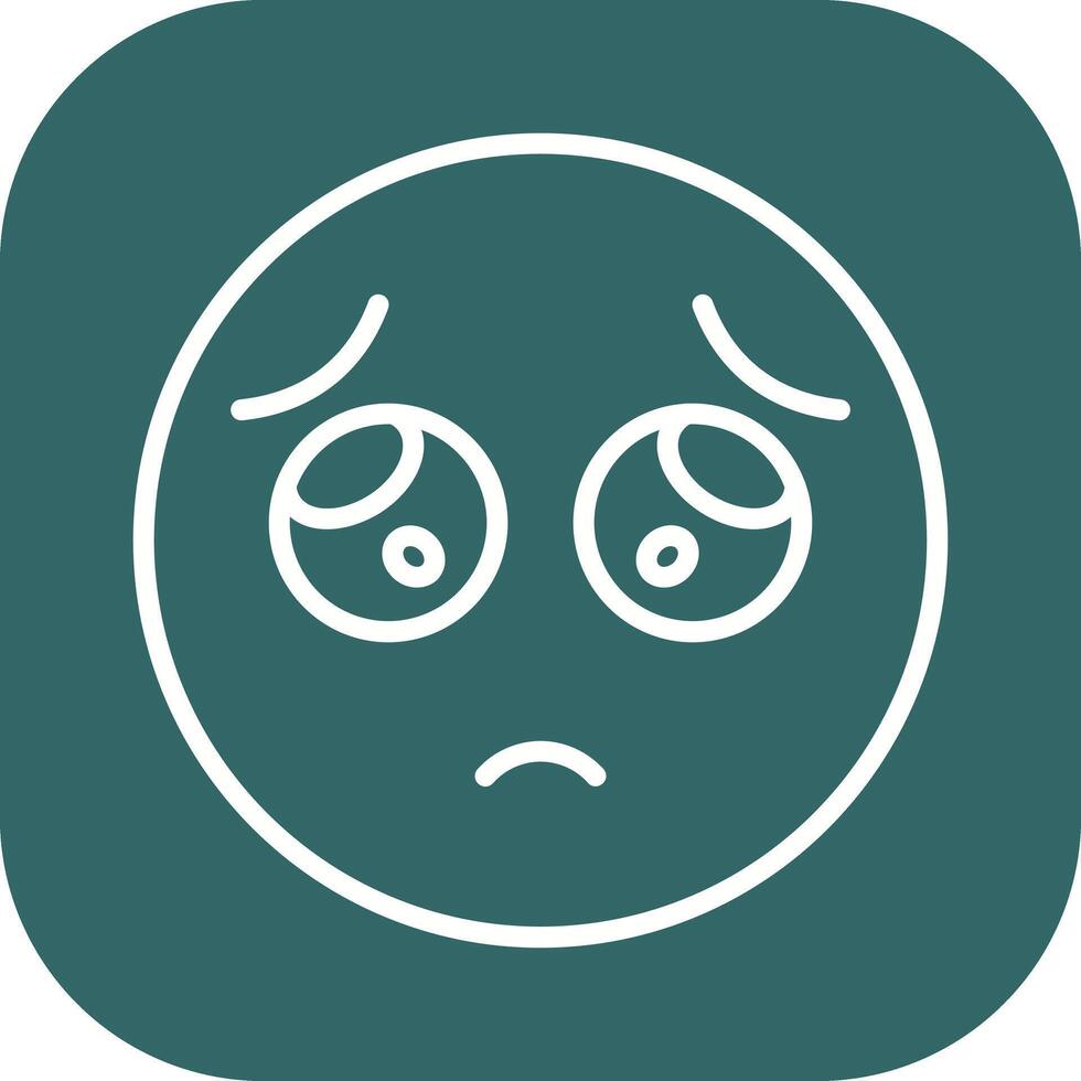 Pleading Face Icon Design vector