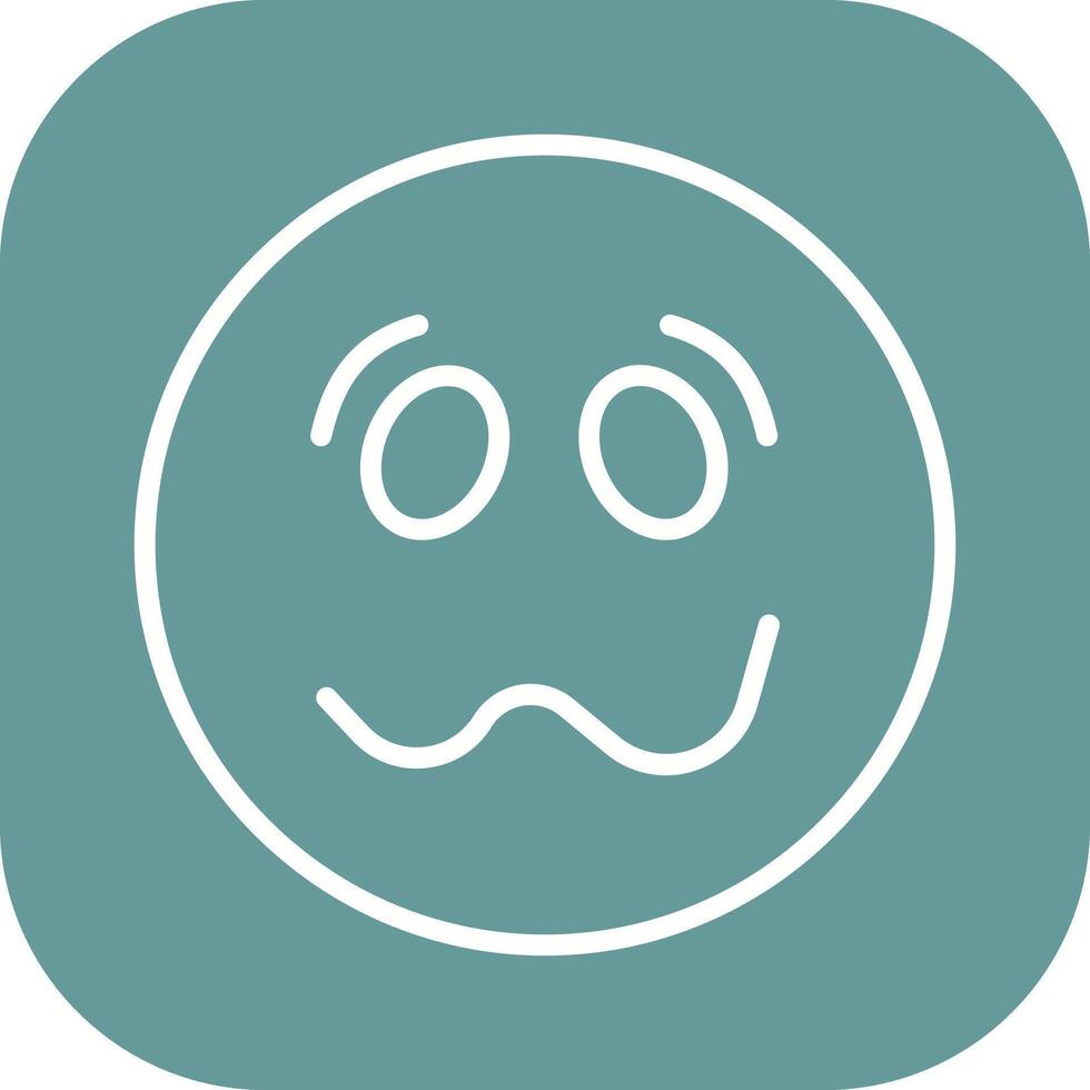 Woozy Face Icon Design vector