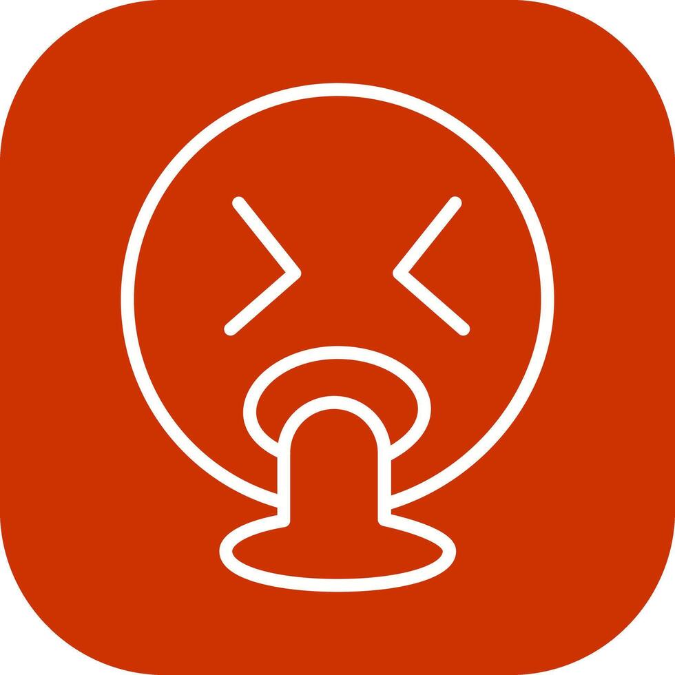 Face Vomiting Icon Design vector