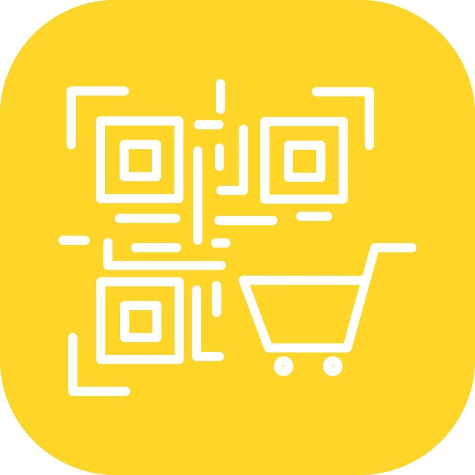 QR Code Shopping Icon Design vector