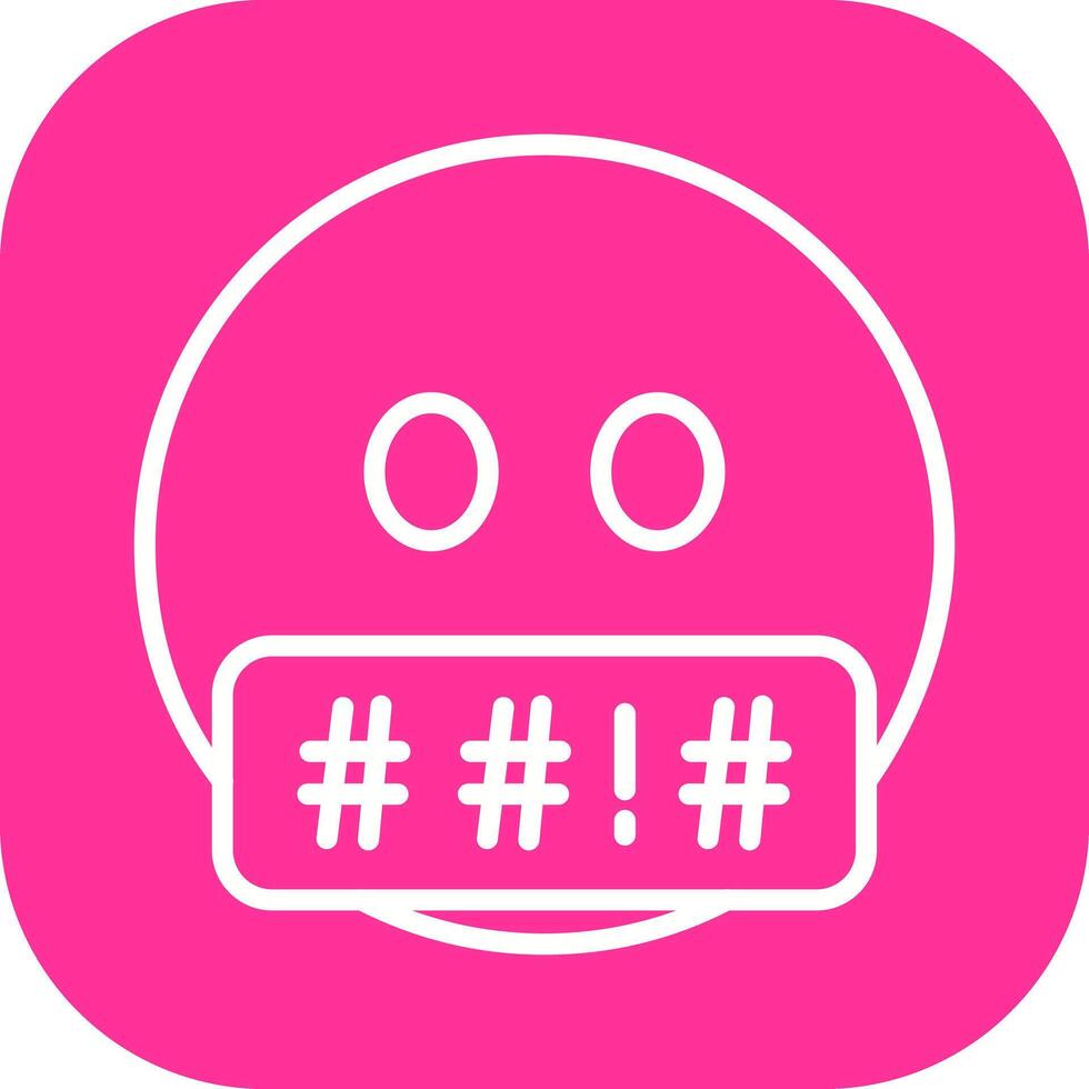 Face with Symbols on Mouth Icon Design vector