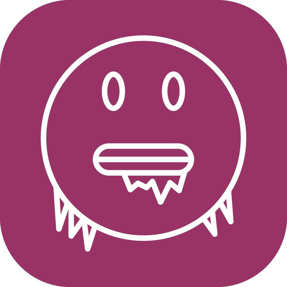 Cold Face Icon Design vector