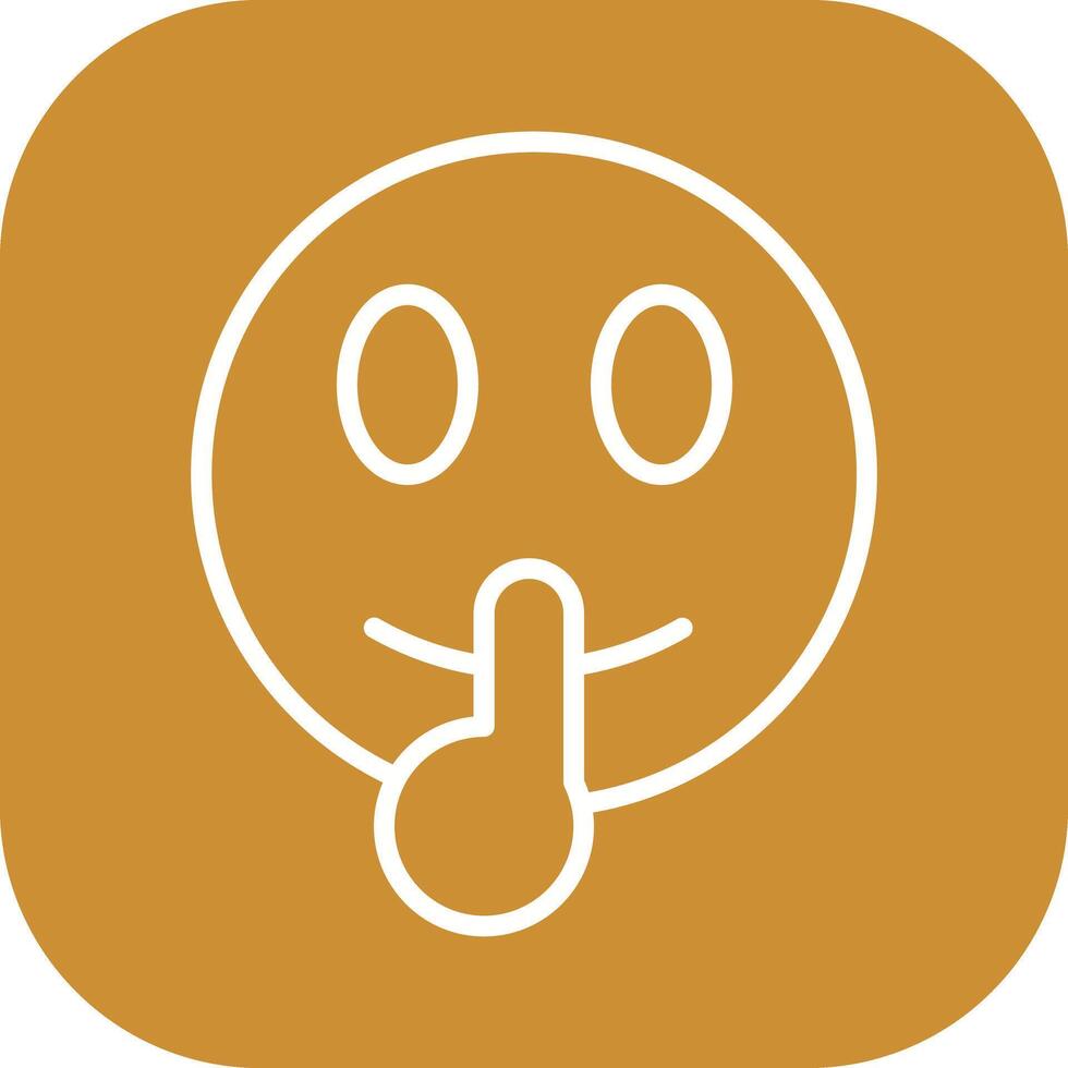 Shushing Face Icon Design vector