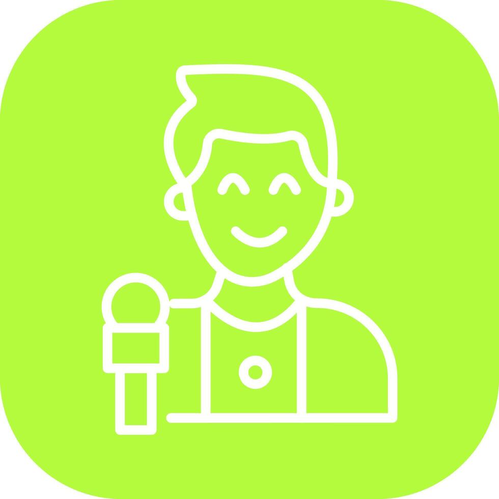 News Correspondent Icon Design vector