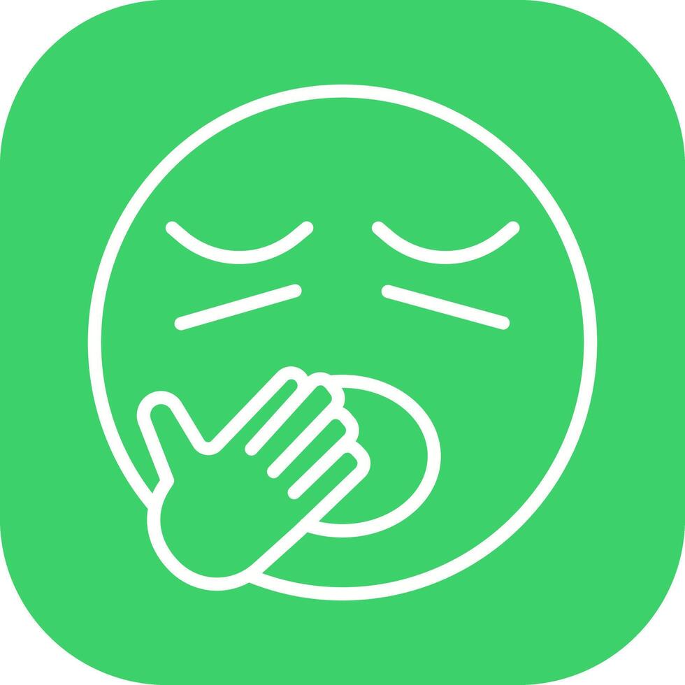 Yawning Face Icon Design vector