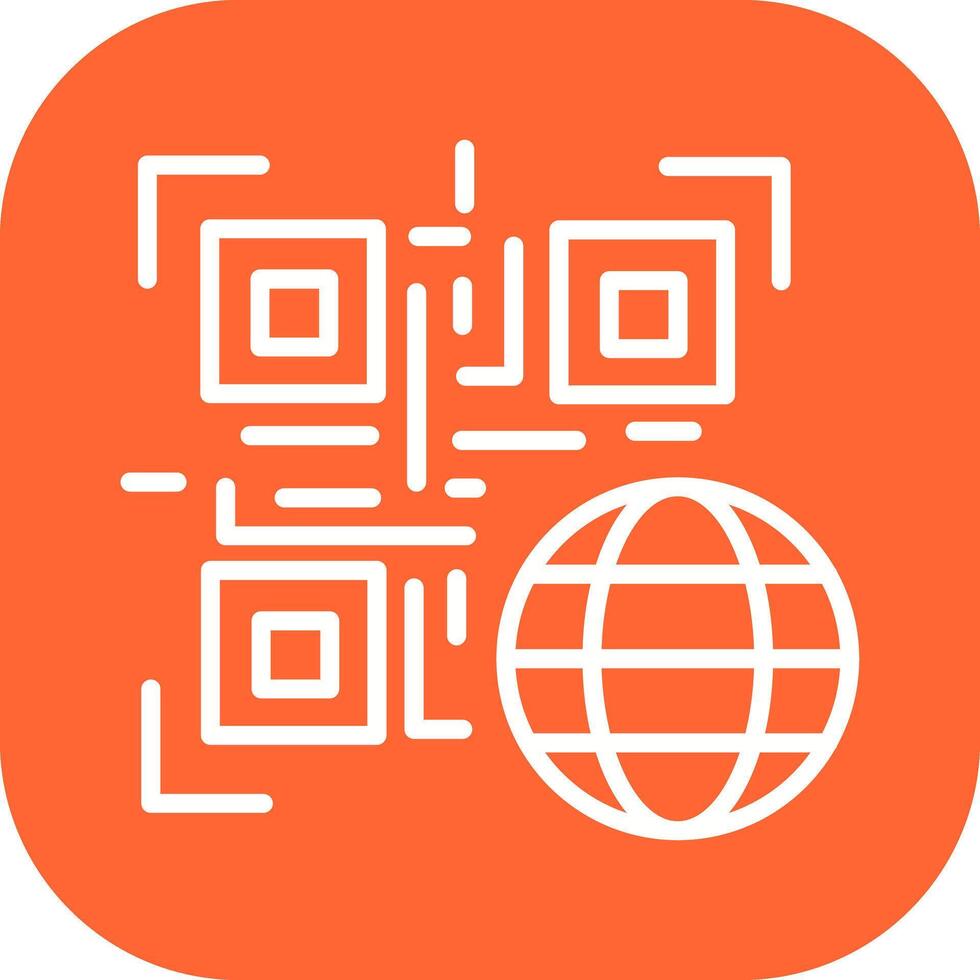 QR Code Website Icon Design vector