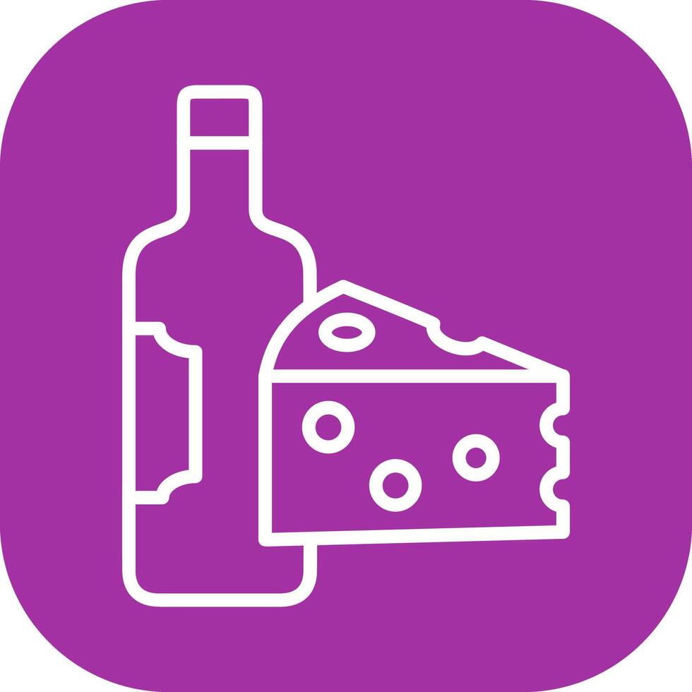 Wine and Cheese Icon Design vector