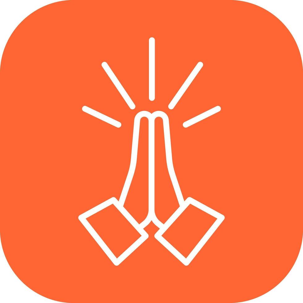 Folded Hands Icon Design vector