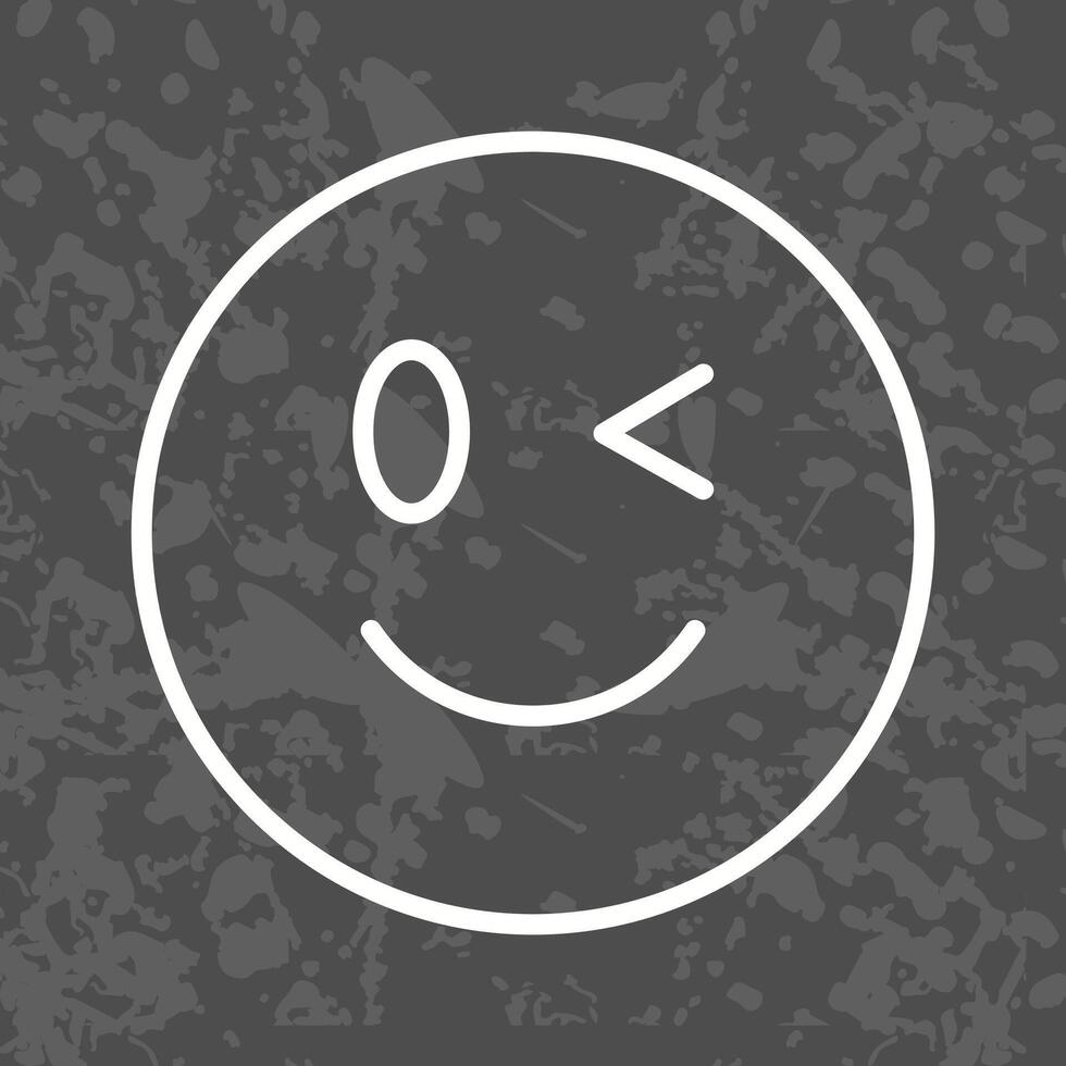 Winking Face Icon Design vector