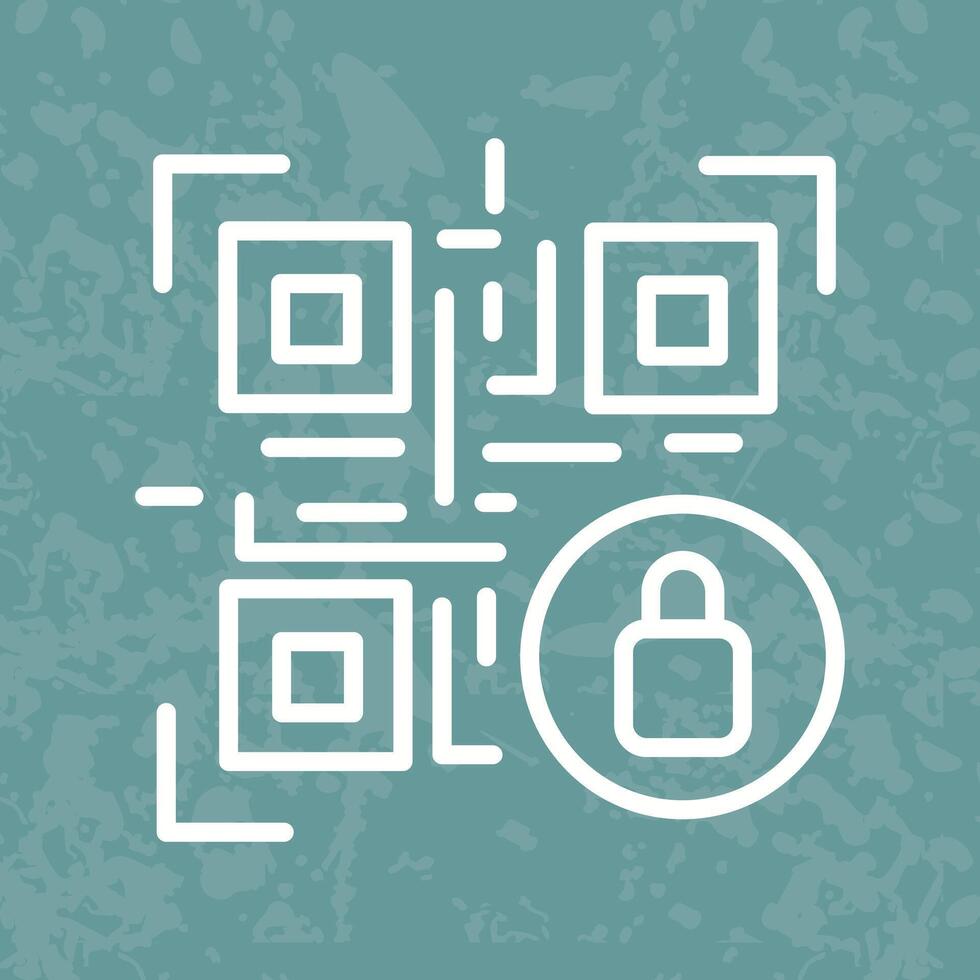 QR Code Encryption Icon Design vector