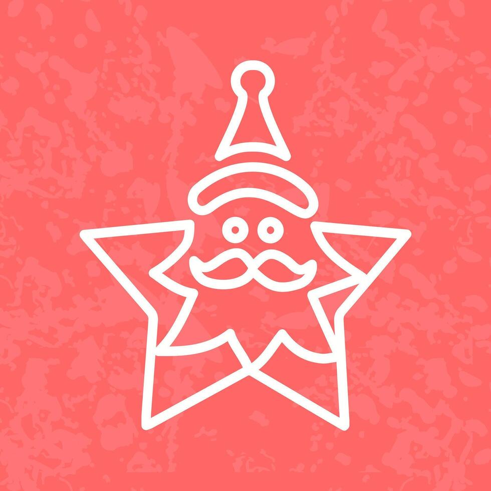 Santa Star Icon Design vector
