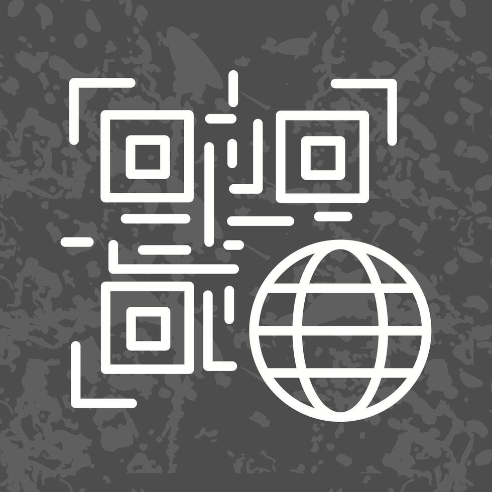 qr código sitio web icono diseño vector