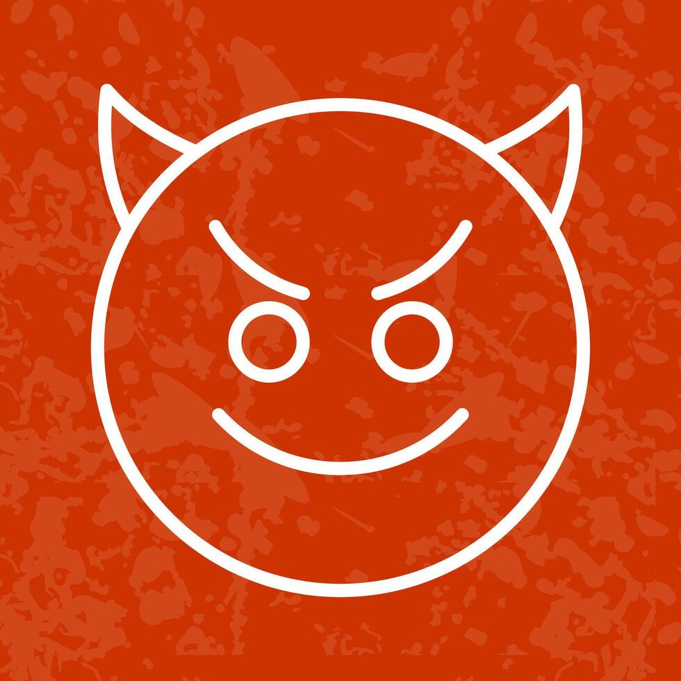 Smiling Face with Horns Icon Design vector
