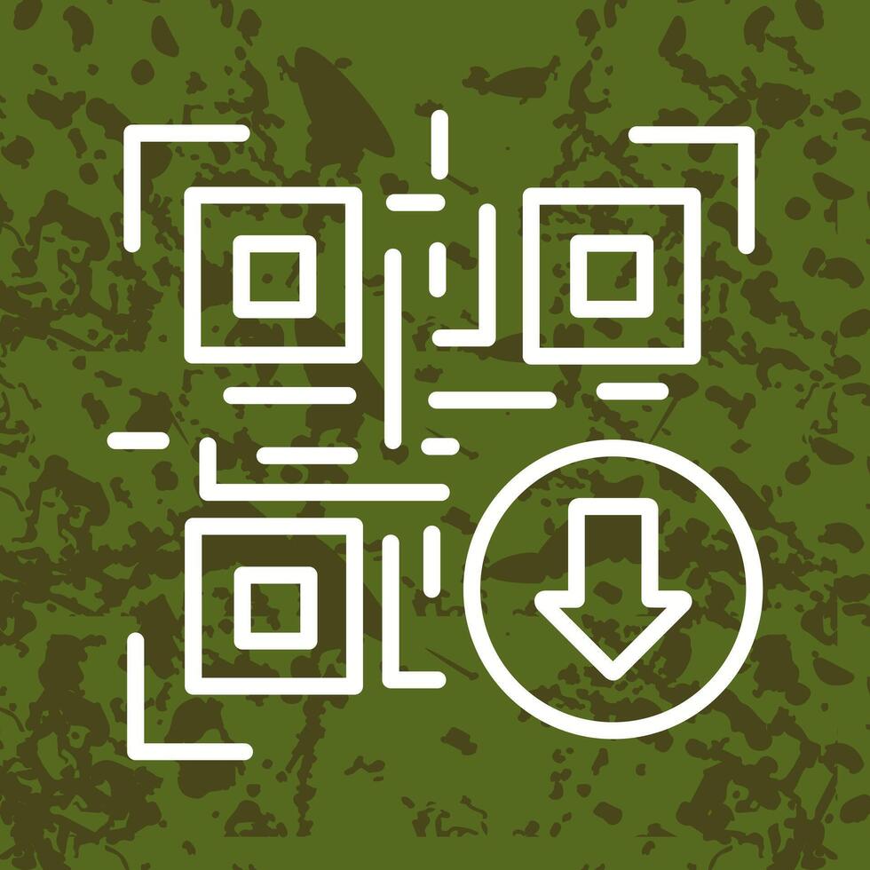 QR Code Download Icon Design vector