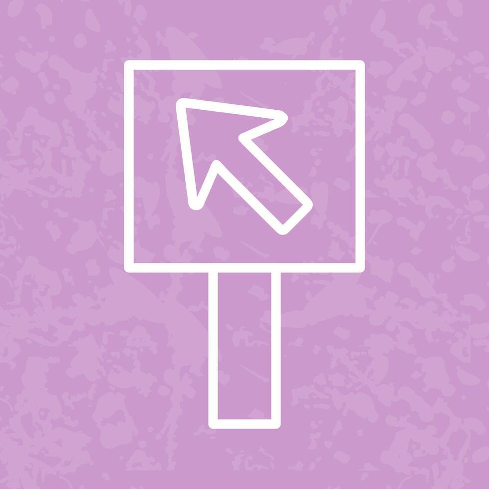 Diagonal Up Left Arrow Icon Design vector