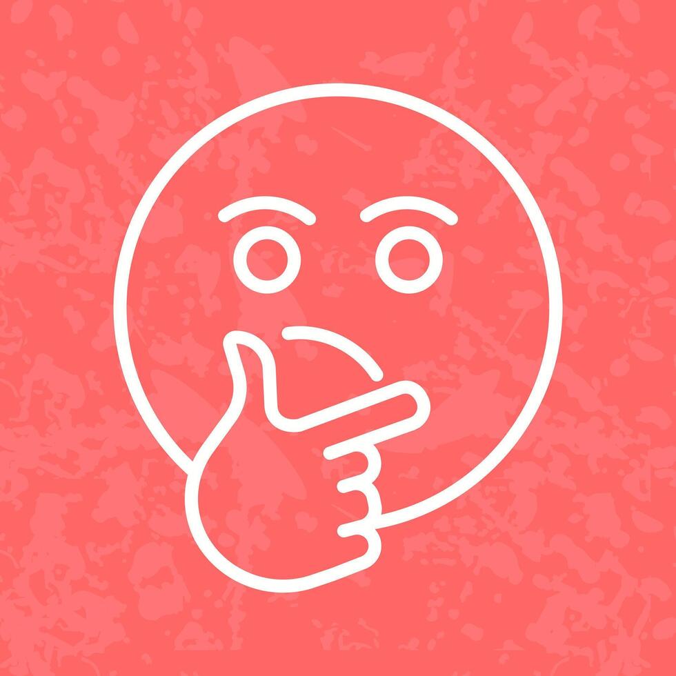 Thinking Face Icon Design vector