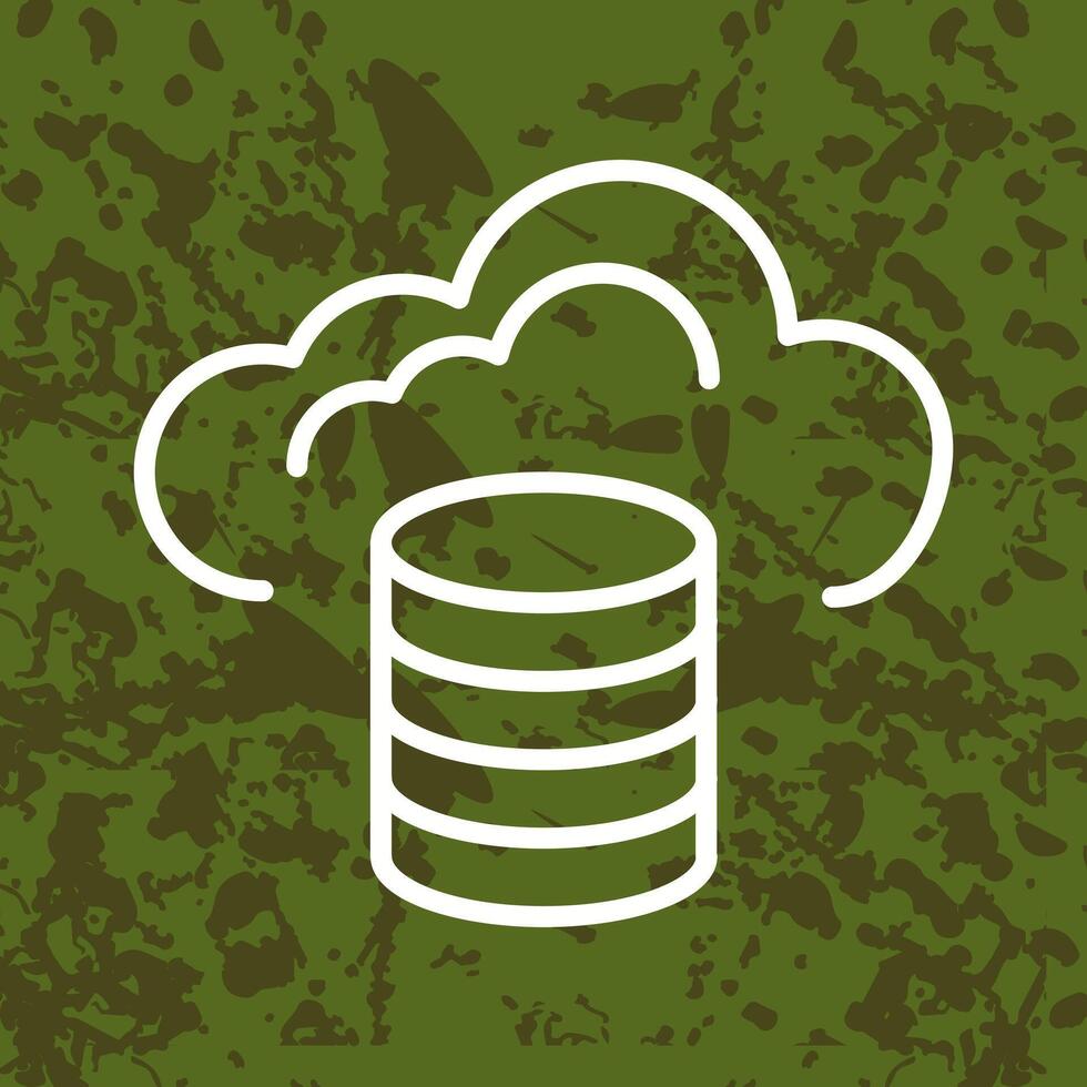 Cloud Database Icon Design vector