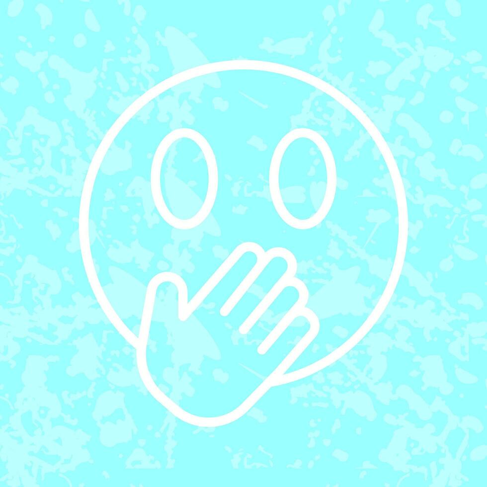 Face with Hand Over Mouth Icon Design vector