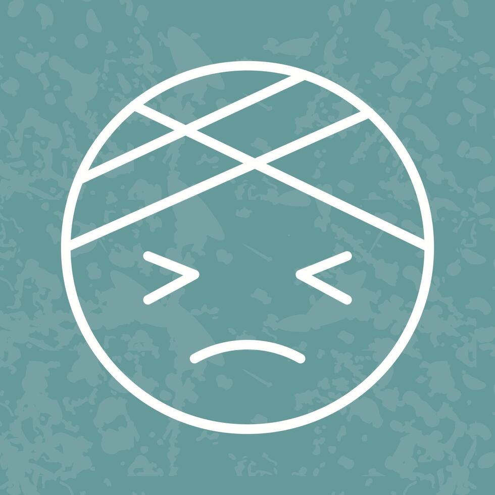 Face with Head-Bandage Icon Design vector