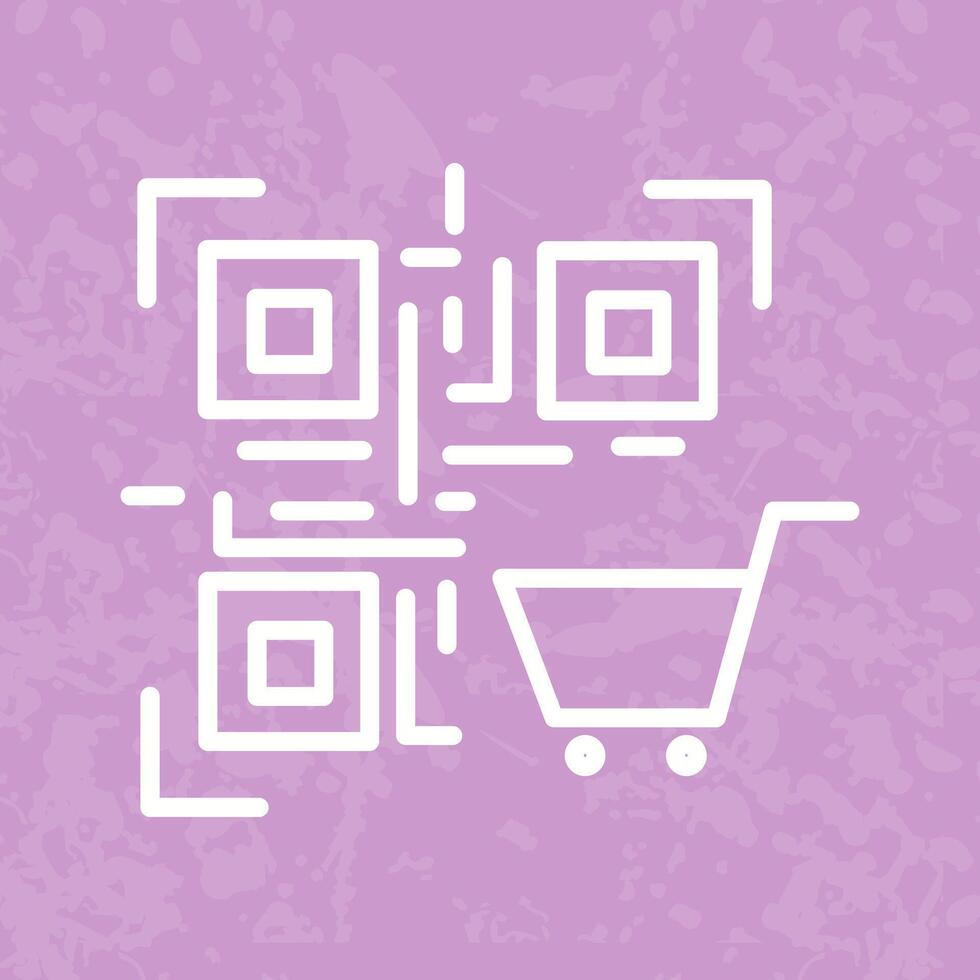 QR Code Shopping Icon Design vector