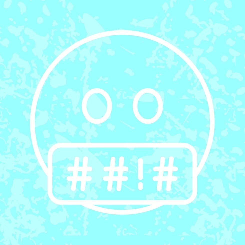 Face with Symbols on Mouth Icon Design vector