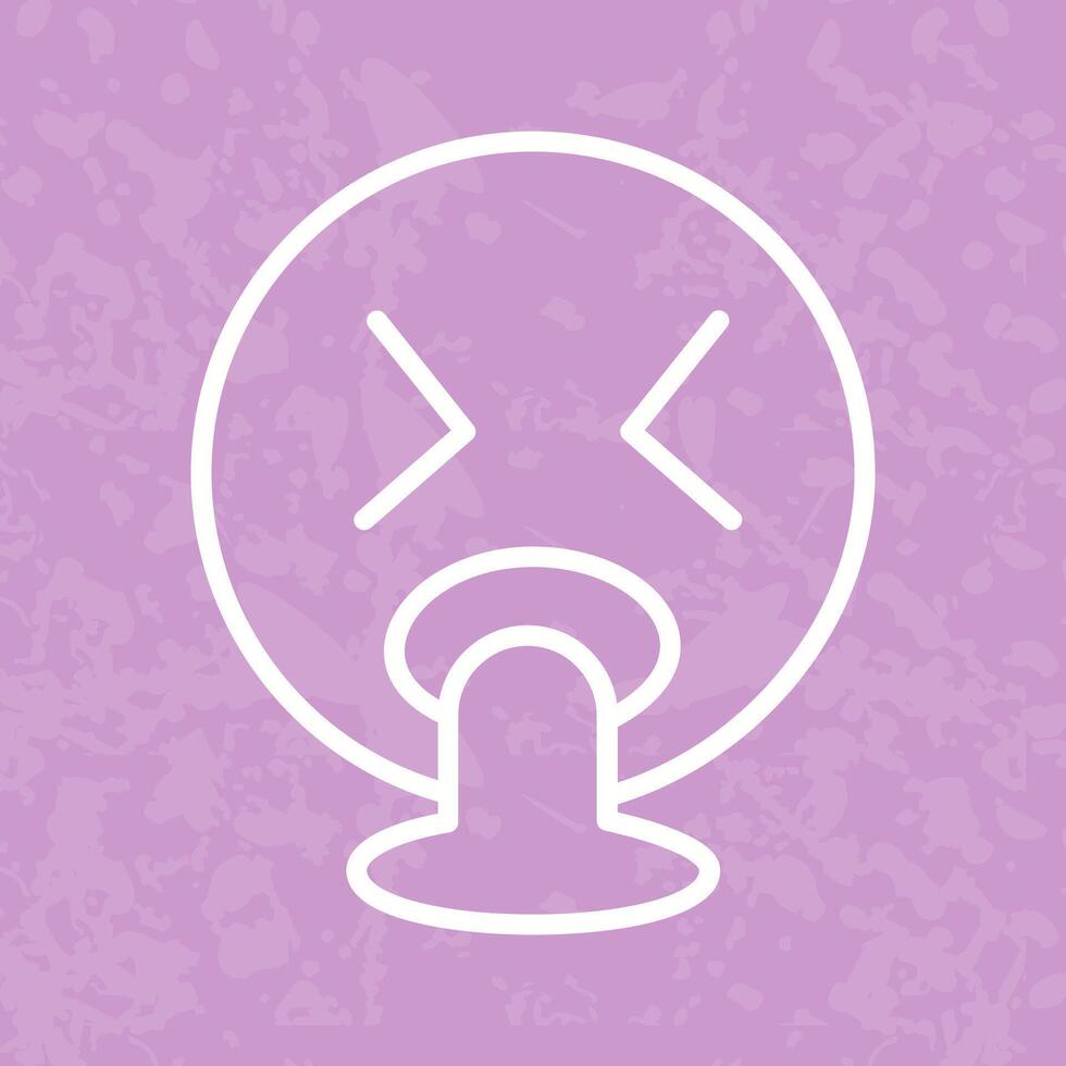 Face Vomiting Icon Design vector
