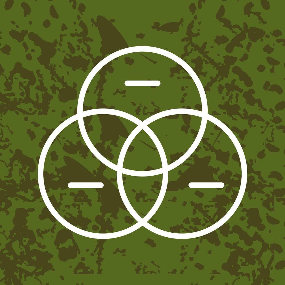 Venn Diagram Icon Design vector