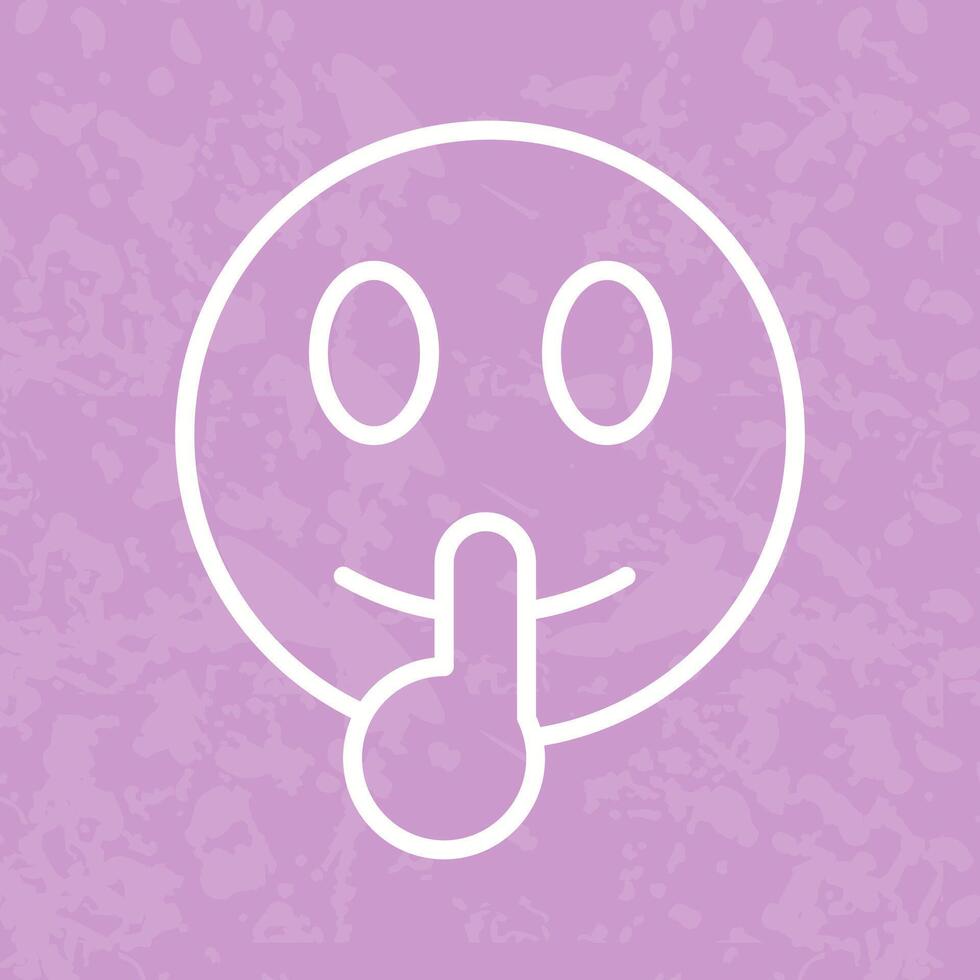 Shushing Face Icon Design vector