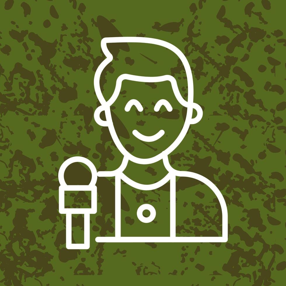 News Correspondent Icon Design vector