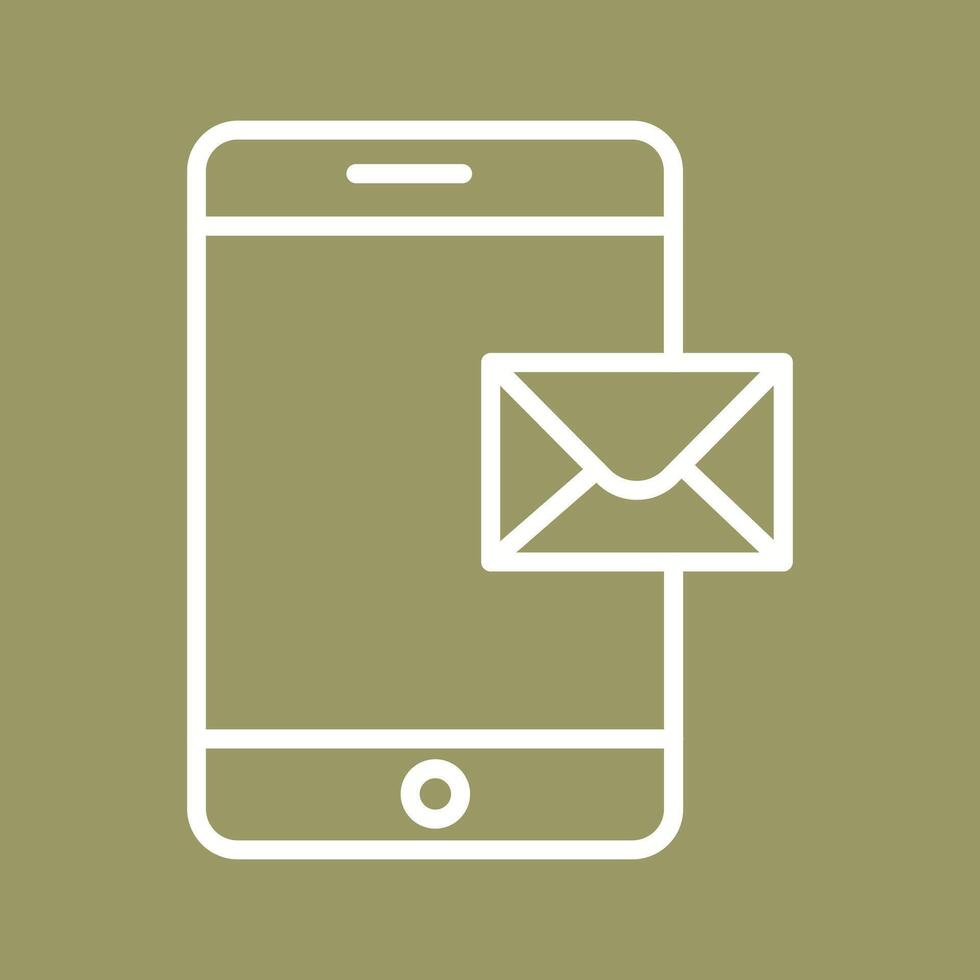 Mobile E-mail Icon Design vector
