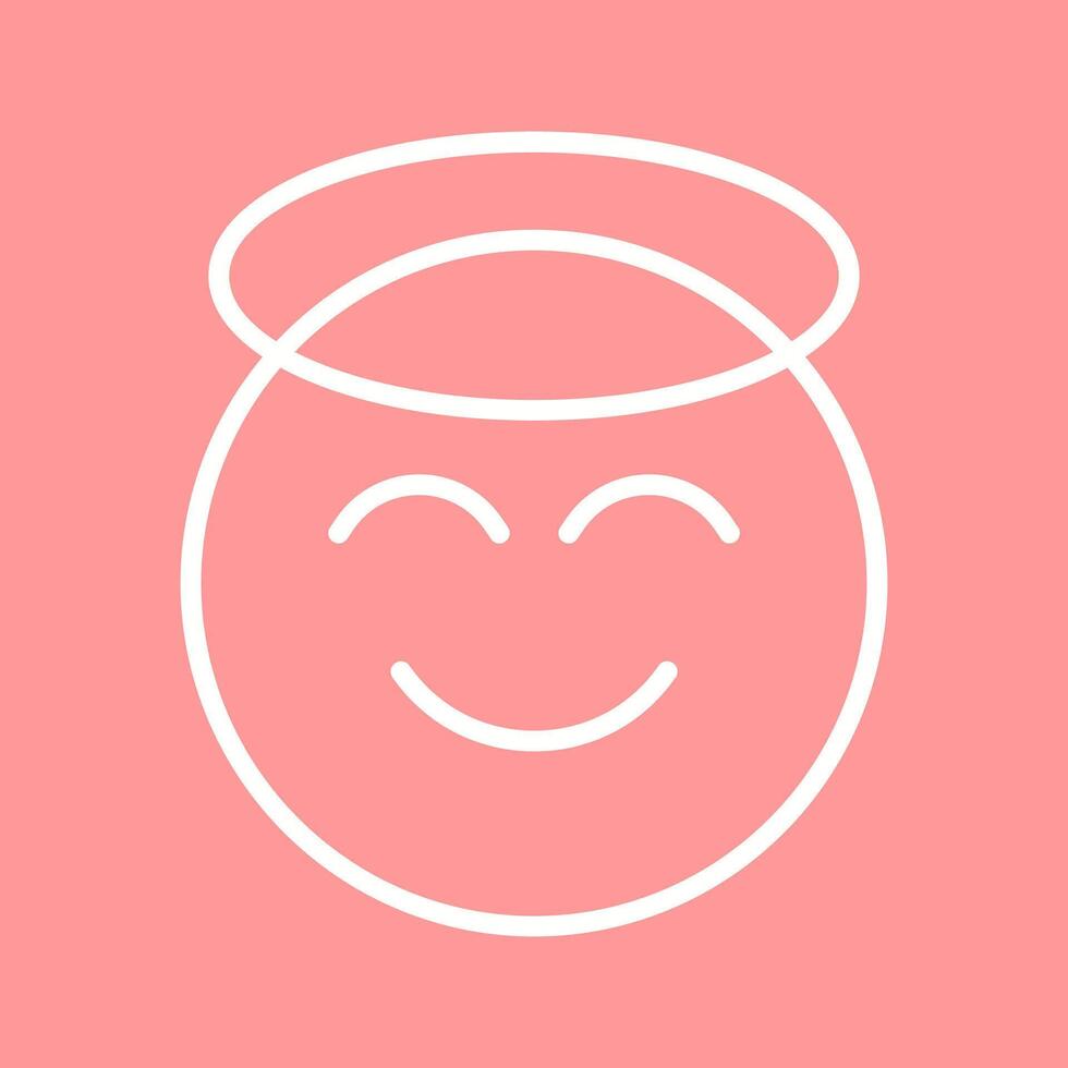 Smiling Face with Halo Icon Design vector