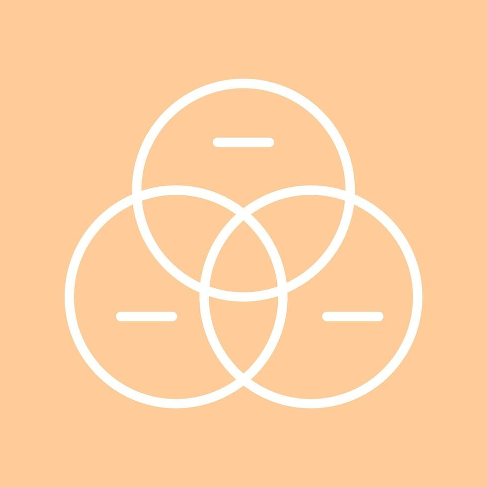 Venn Diagram Icon Design vector
