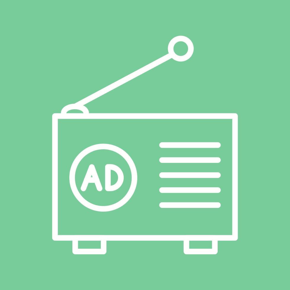 Radio Ad Icon Design vector