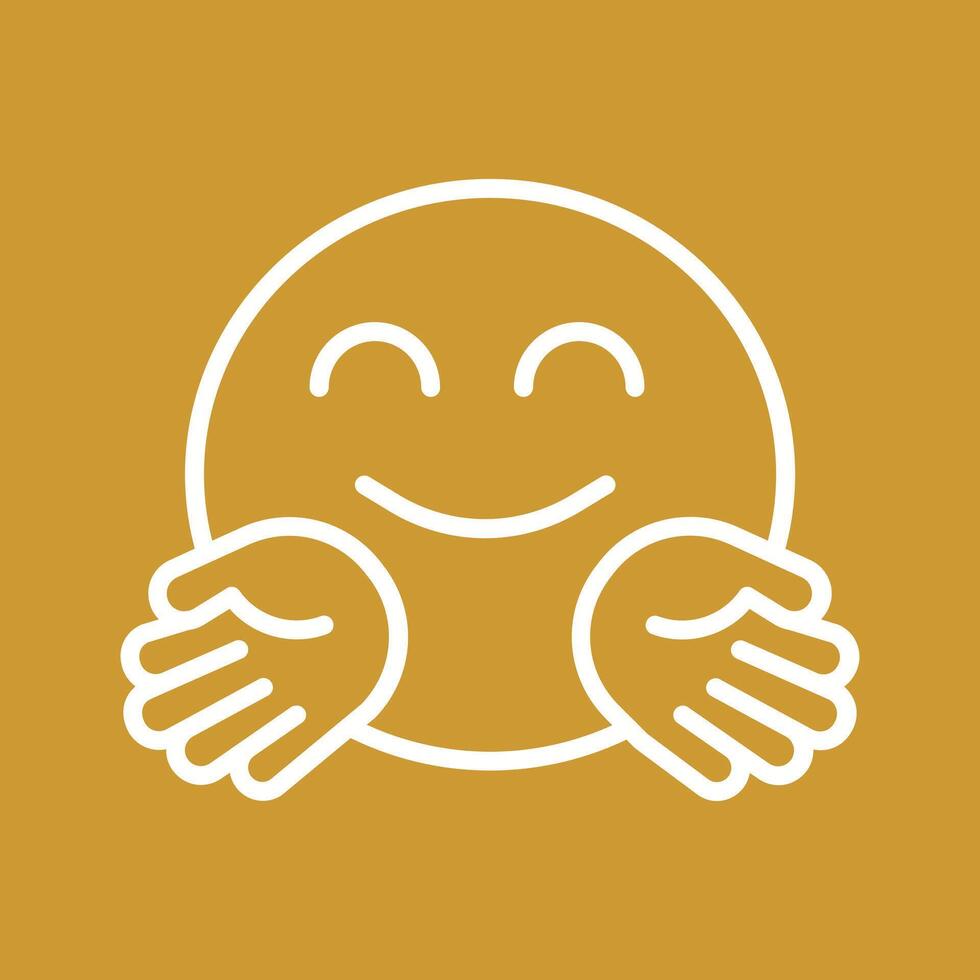 Hugging Face Icon Design vector