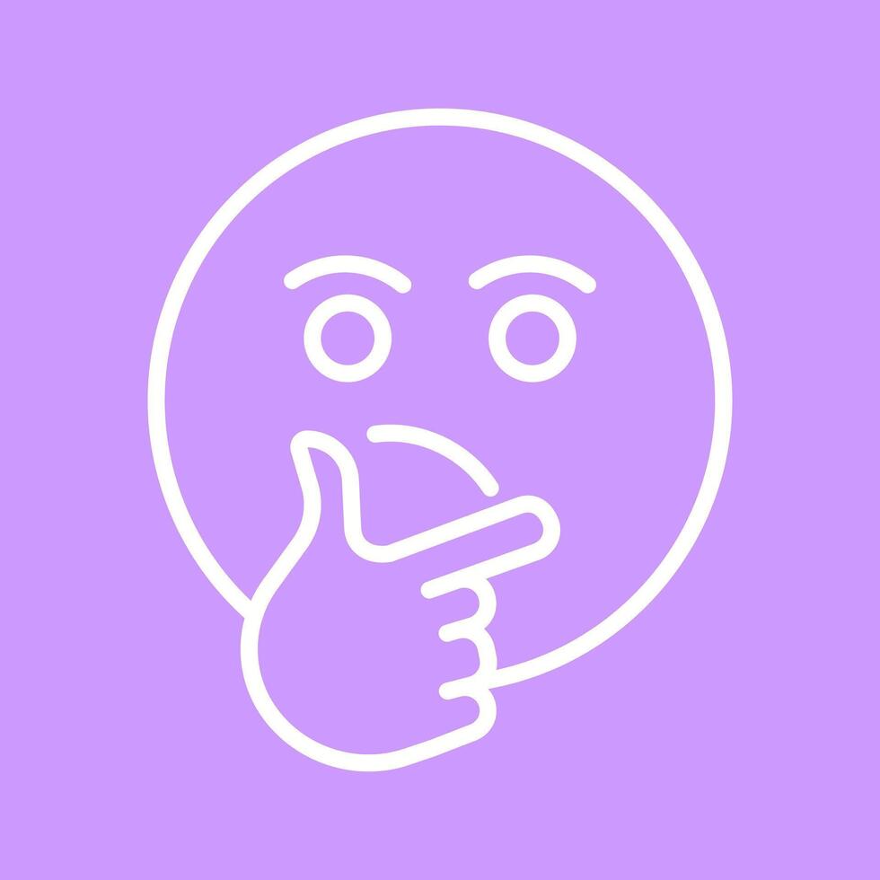 Thinking Face Icon Design vector