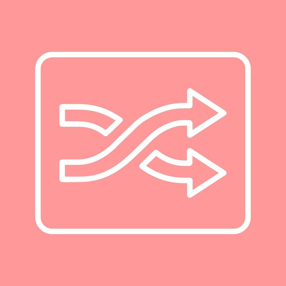Shuffle Tracks Button Icon Design vector
