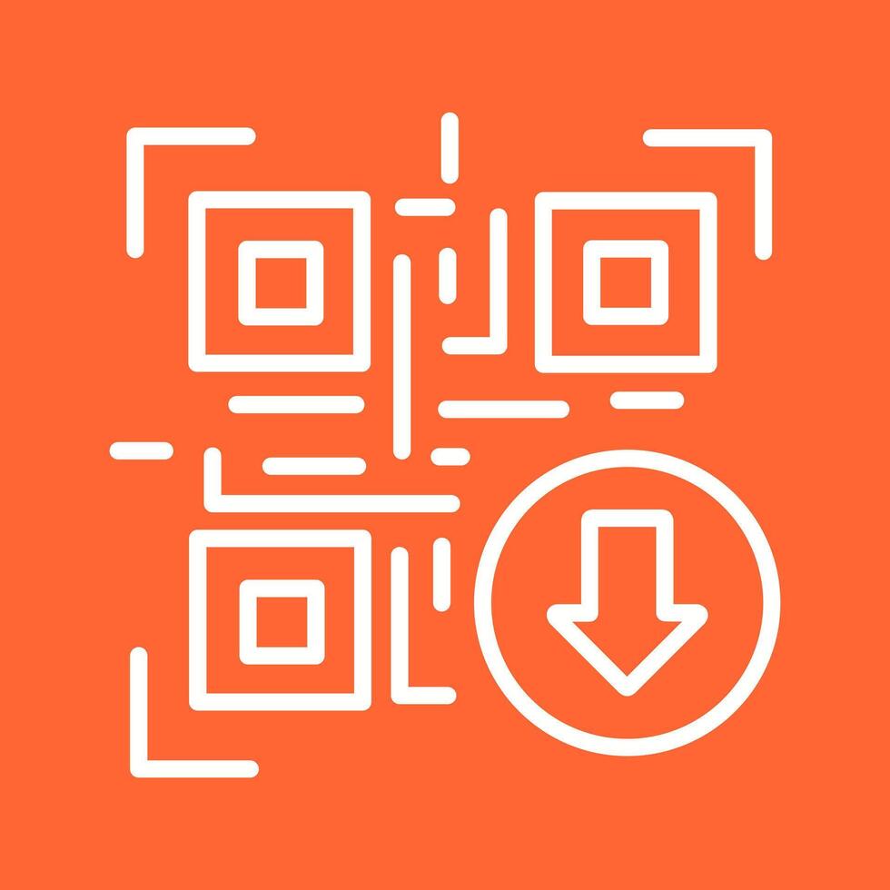 QR Code Download Icon Design vector