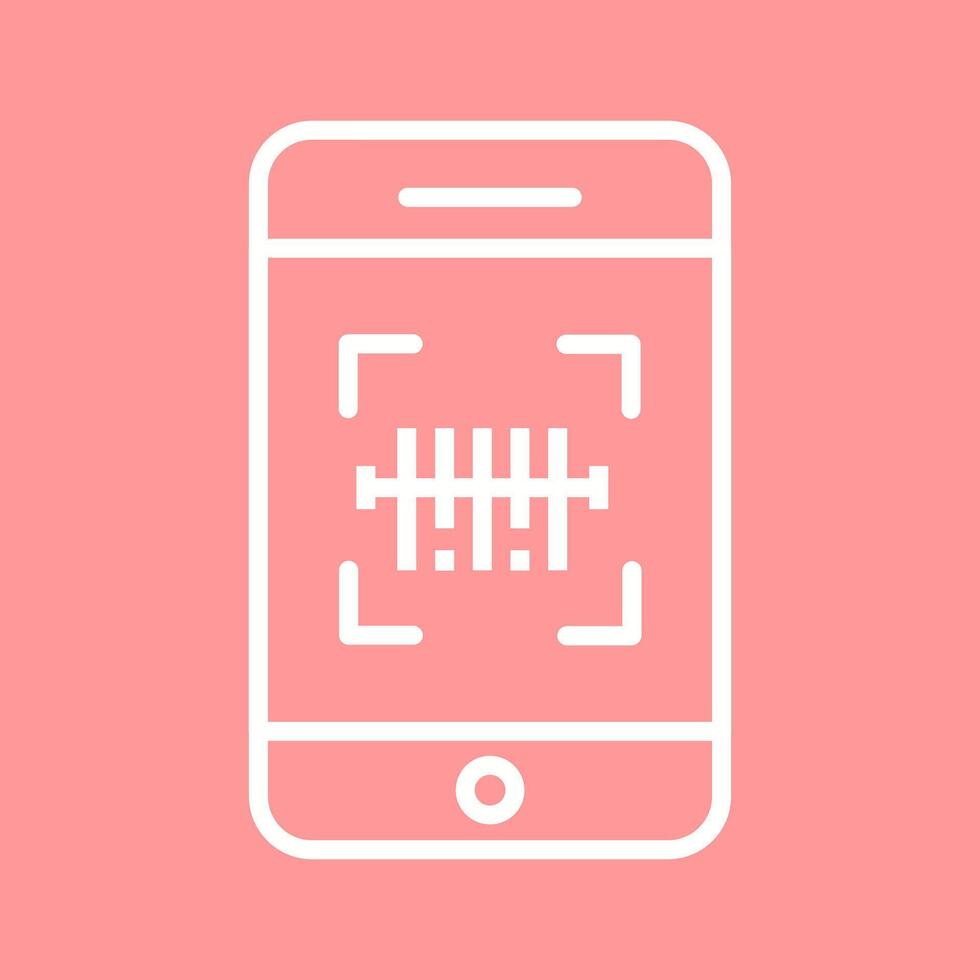 Mobile Scanning Icon Design vector