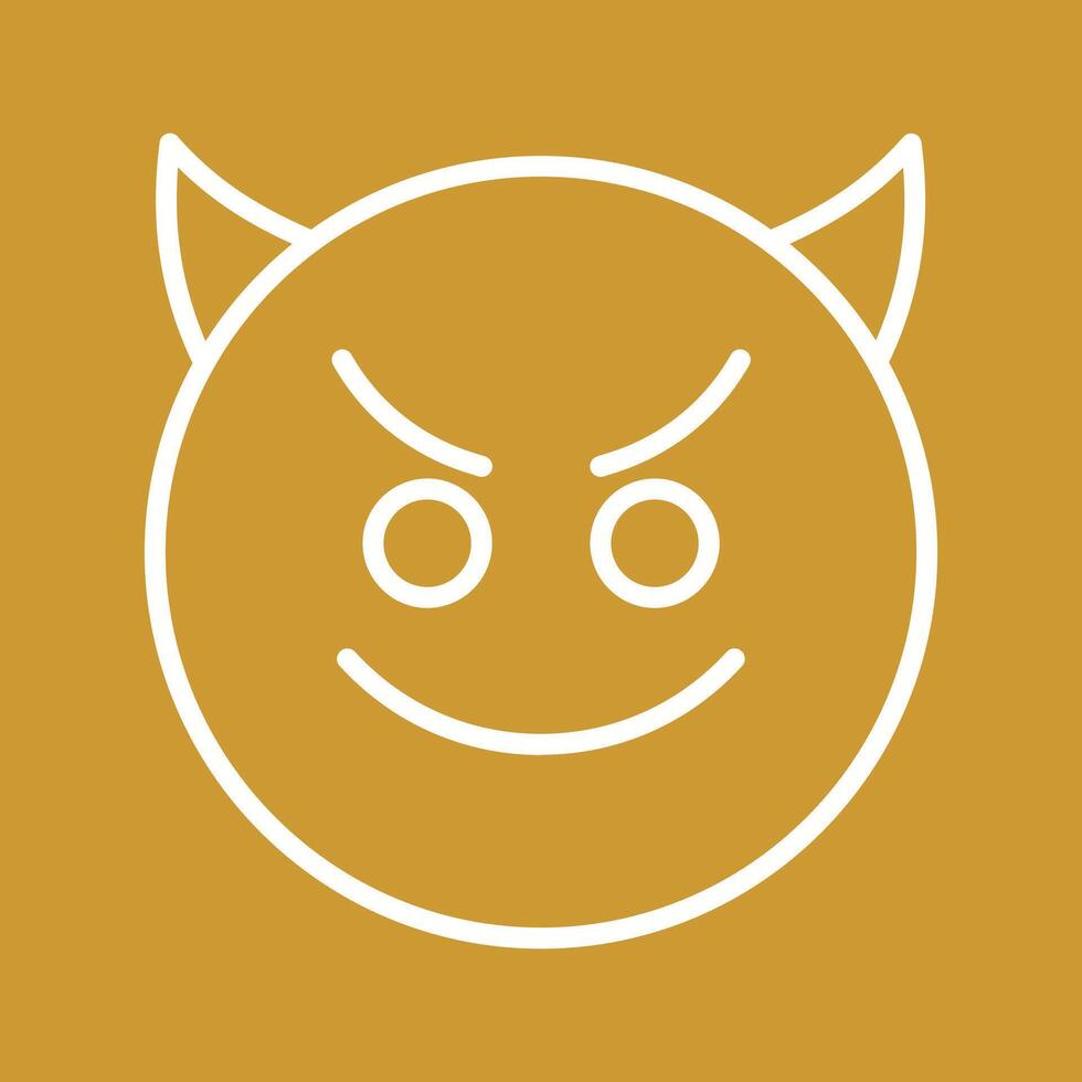Smiling Face with Horns Icon Design vector