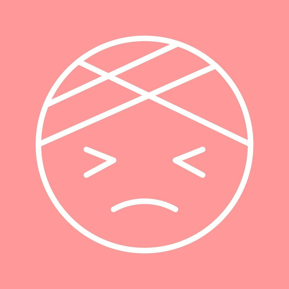 Face with Head-Bandage Icon Design vector