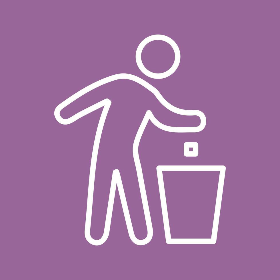 Litter in Bin Sign Icon Design vector