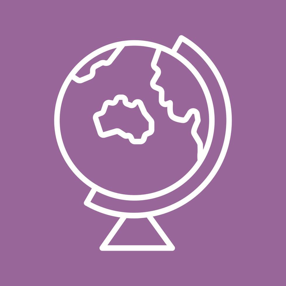 Earth Globe Asia Australia Icon Design vector