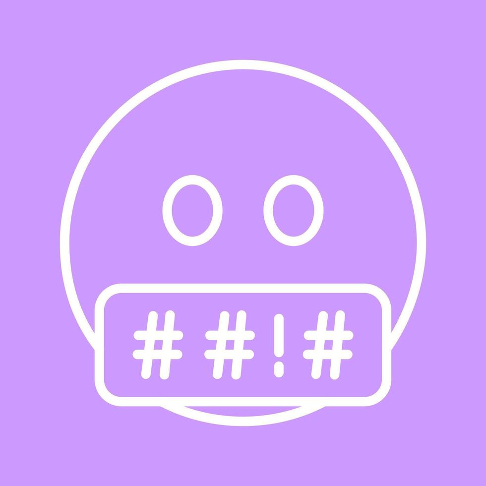 Face with Symbols on Mouth Icon Design vector