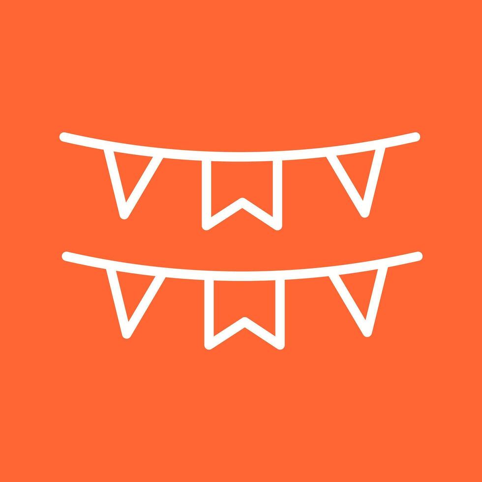 Bunting Flags Icon Design vector