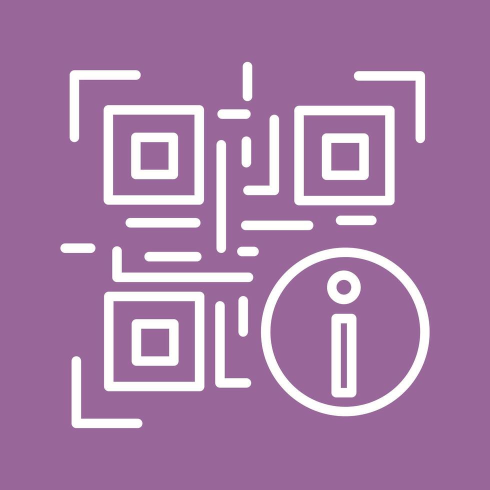 QR Code Information Icon Design vector
