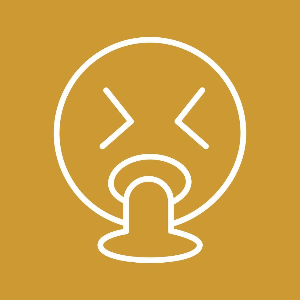 Face Vomiting Icon Design vector