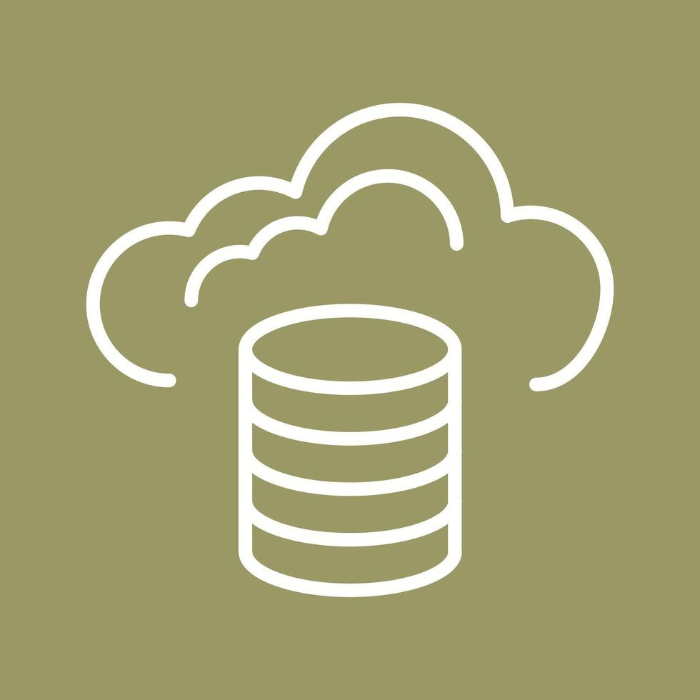 Cloud Database Icon Design vector