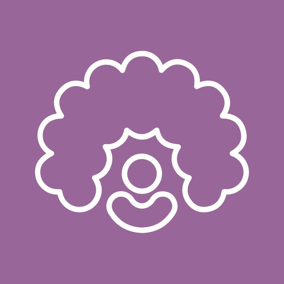 Clown Wig Icon Design vector