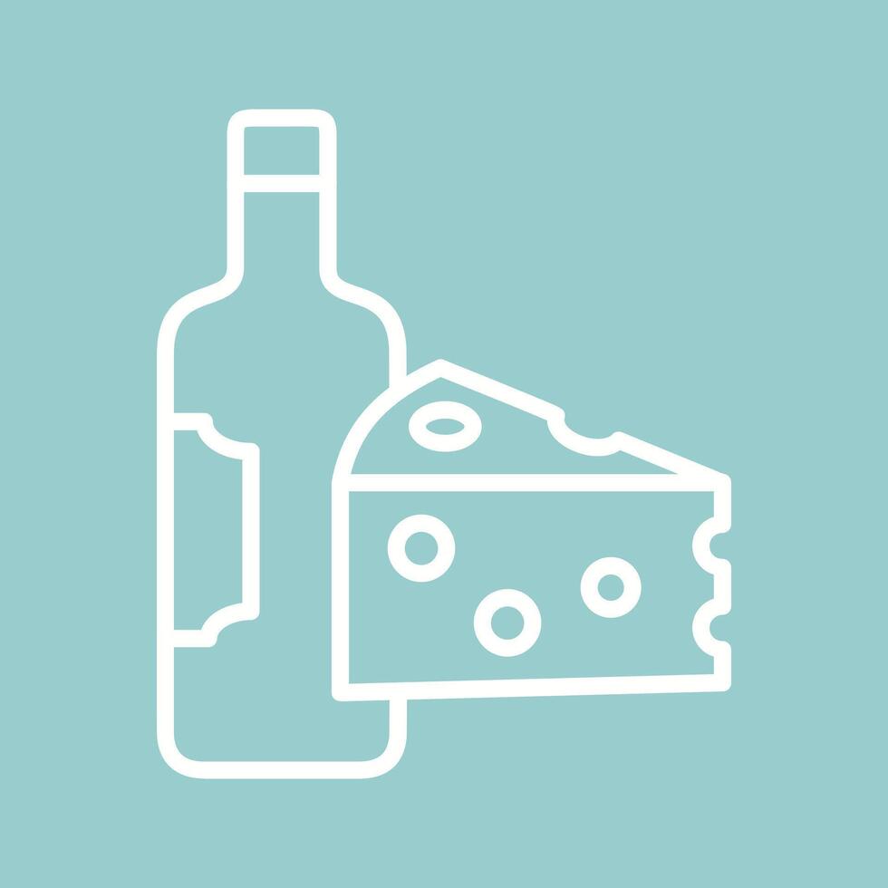 Wine and Cheese Icon Design vector