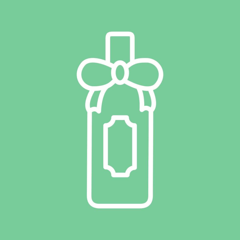 Wine Bottle with Bow Icon Design vector